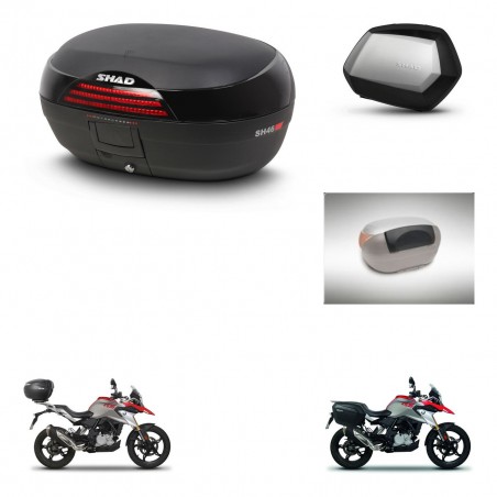 SHAD Maletas SH35 PREMIUM + soporte montaje baul SH46 accesorios 45 L KIT-463229