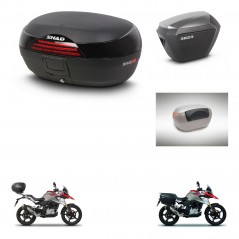 SHAD Maletas sh23 alu + soporte montaje baul SH46 accesorios 45 L KIT-463231