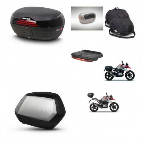 SHAD SH35 PREMIUM suitcases + mounting bracket SH46 trunk accessories 45 L KIT-463236