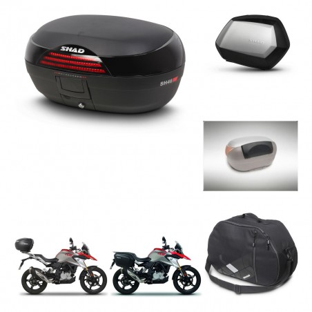 SHAD Maletas SH35 PREMIUM + soporte montaje baul SH46 accesorios 45 L KIT-463241