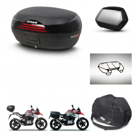 SHAD Maletas SH35 PREMIUM + soporte montaje baul SH46 accesorios 45 L KIT-463265