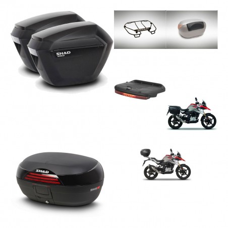 SHAD SH46 trunk + mounting bracket sh23 suitcases accessories 45 L KIT-463282