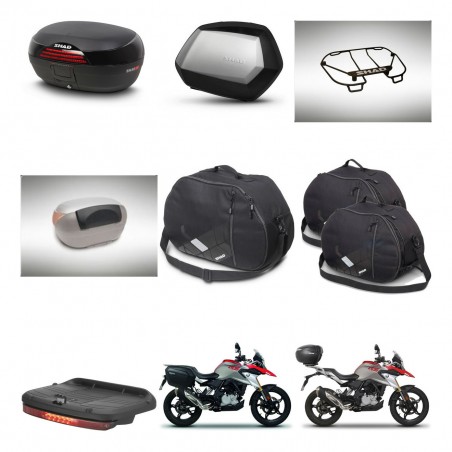 SHAD Maletas SH35 PREMIUM + soporte montaje baul SH46 accesorios 45 L KIT-463296