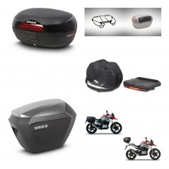 SHAD SH23 alu suitcases + mounting bracket SH46 trunk accessories 45 L KIT-463297