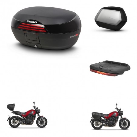 SHAD Maletas SH35 PREMIUM + soporte montaje baul SH46 accesorios 45 L KIT-463307