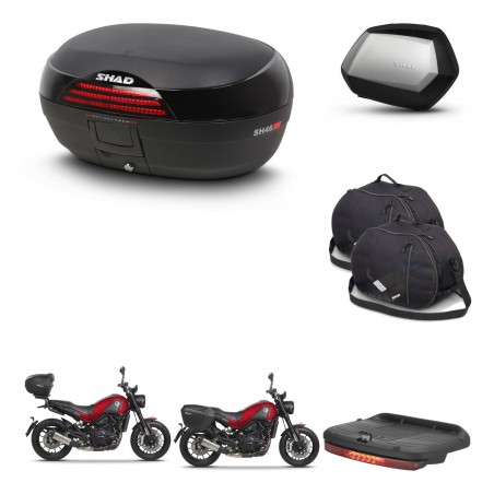SHAD Maletas SH35 PREMIUM + soporte montaje baul SH46 accesorios 45 L KIT-463308