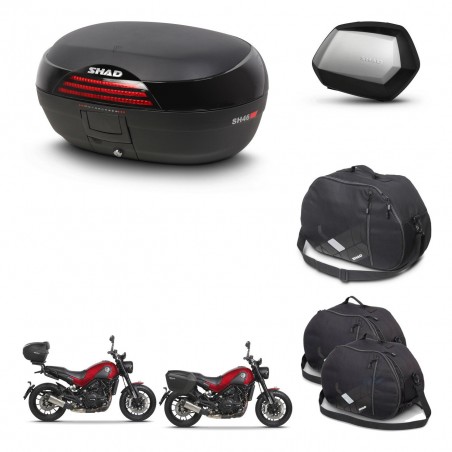 SHAD Maletas SH35 PREMIUM + soporte montaje baul SH46 accesorios 45 L KIT-463314