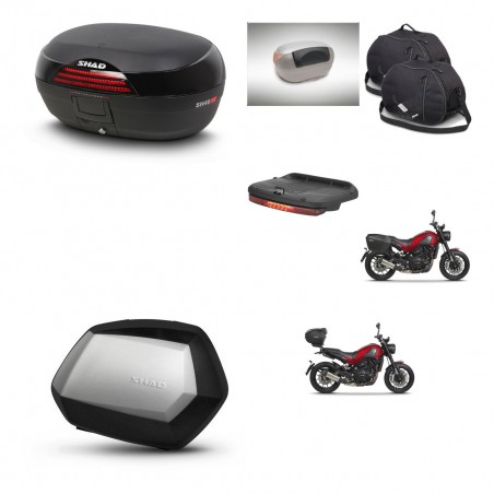 SHAD Maletas SH35 PREMIUM + soporte montaje baul SH46 accesorios 45 L KIT-463332