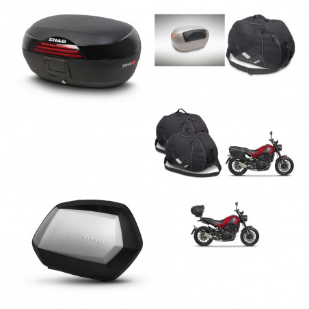 SHAD Maletas SH35 PREMIUM + soporte montaje baul SH46 accesorios 45 L KIT-463338