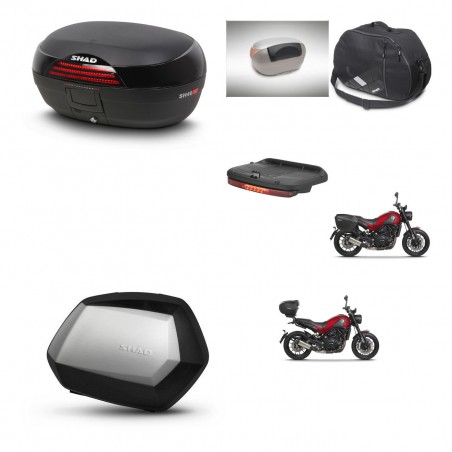 SHAD Maletas SH35 PREMIUM + soporte montaje baul SH46 accesorios 45 L KIT-463343