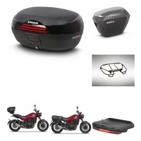 SHAD Maletas sh23 alu + soporte montaje baul SH46 accesorios 45 L KIT-463357