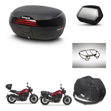 SHAD Maletas SH35 PREMIUM + soporte montaje baul SH46 accesorios 45 L KIT-463361