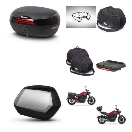 SHAD Maletas SH35 PREMIUM + soporte montaje baul SH46 accesorios 45 L KIT-463368