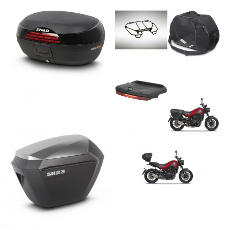 SHAD Maletas sh23 alu + soporte montaje baul SH46 accesorios 45 L KIT-463369