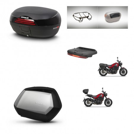 SHAD Maletas SH35 PREMIUM + soporte montaje baul SH46 accesorios 45 L KIT-463379