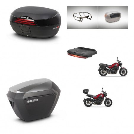 SHAD Maletas sh23 alu + soporte montaje baul SH46 accesorios 45 L KIT-463381