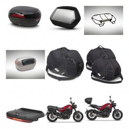SHAD Maletas SH35 PREMIUM + soporte montaje baul SH46 accesorios 45 L KIT-463392