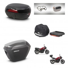 SHAD SH23 alu suitcases + mounting bracket SH46 trunk accessories 45 L KIT-463393