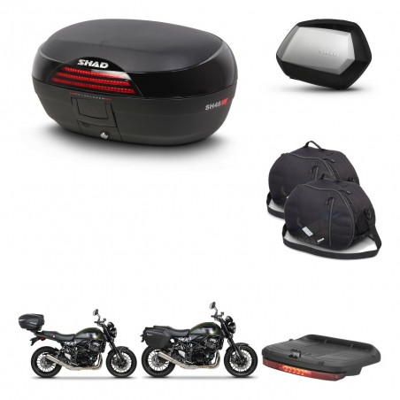 SHAD Maletas SH35 PREMIUM + soporte montaje baul SH46 accesorios 45 L KIT-463404