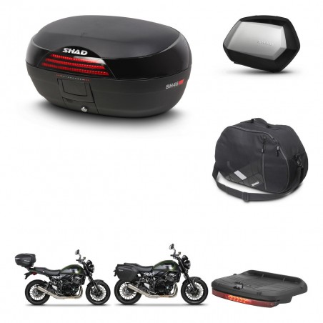 SHAD Maletas SH35 PREMIUM + soporte montaje baul SH46 accesorios 45 L KIT-463415