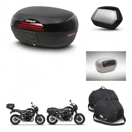SHAD Maletas SH35 PREMIUM + soporte montaje baul SH46 accesorios 45 L KIT-463422
