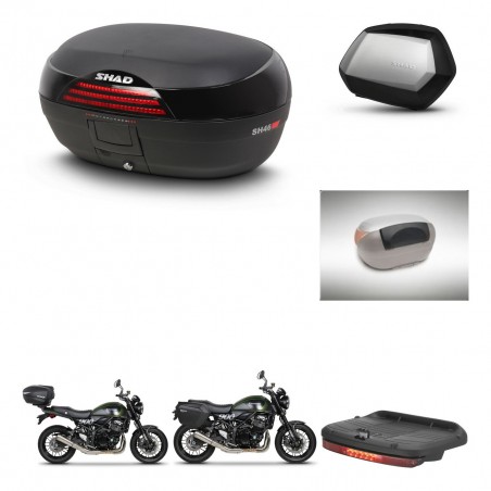 SHAD Maletas SH35 PREMIUM + soporte montaje baul SH46 accesorios 45 L KIT-463427