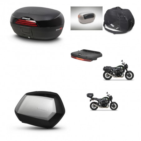 SHAD Maletas SH35 PREMIUM + soporte montaje baul SH46 accesorios 45 L KIT-463439