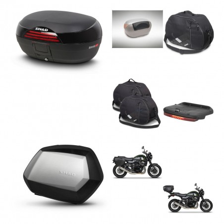 SHAD Maletas SH35 PREMIUM + soporte montaje baul SH46 accesorios 45 L KIT-463440