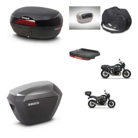SHAD Maletas sh23 alu + soporte montaje baul SH46 accesorios 45 L KIT-463441