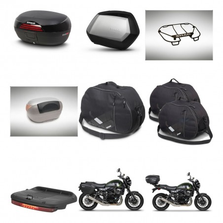 SHAD Maletas SH35 PREMIUM + soporte montaje baul SH46 accesorios 45 L KIT-463488