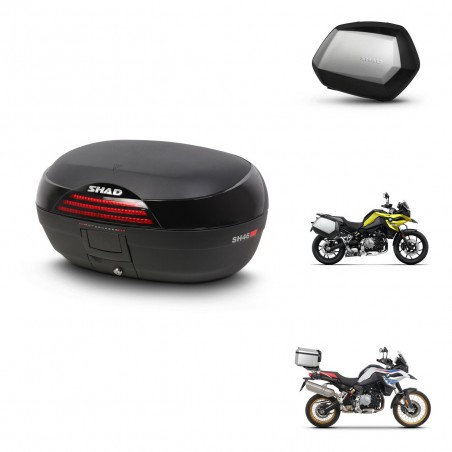SHAD Maletas SH35 PREMIUM + soporte montaje baul SH46 45 L KIT-463493