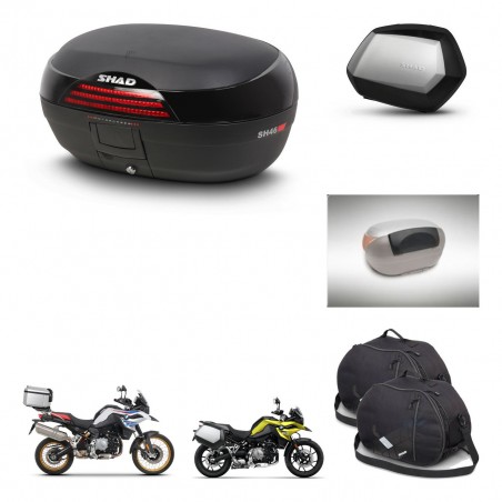 SHAD Maletas SH35 PREMIUM + soporte montaje baul SH46 accesorios 45 L KIT-463518
