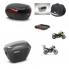 SHAD SH23 alu suitcases + mounting bracket SH46 trunk accessories 45 L KIT-463537