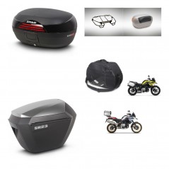 SHAD SH23 alu suitcases + mounting bracket SH46 trunk accessories 45 L KIT-463579