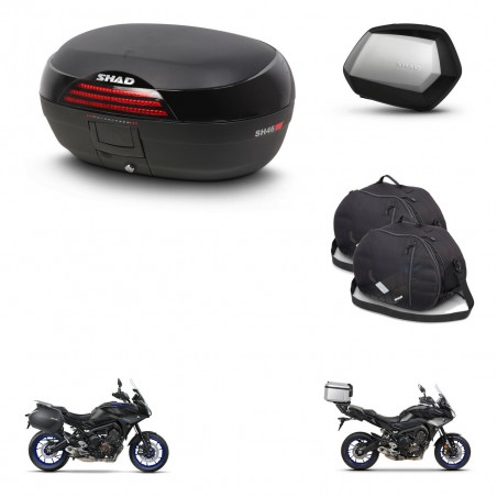SHAD Maletas SH35 PREMIUM + soporte montaje baul SH46 accesorios 45 L KIT-463590