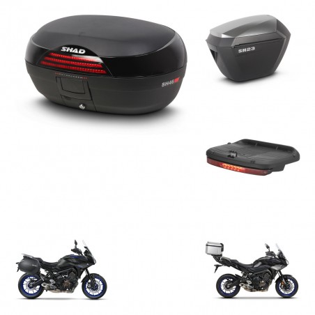 SHAD Maletas sh23 alu + soporte montaje baul SH46 accesorios 45 L KIT-463597