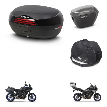 SHAD SH23 alu suitcases + mounting bracket SH46 trunk accessories 45 L KIT-463603