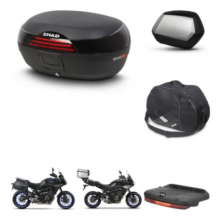 SHAD Maletas SH35 PREMIUM + soporte montaje baul SH46 accesorios 45 L KIT-463607