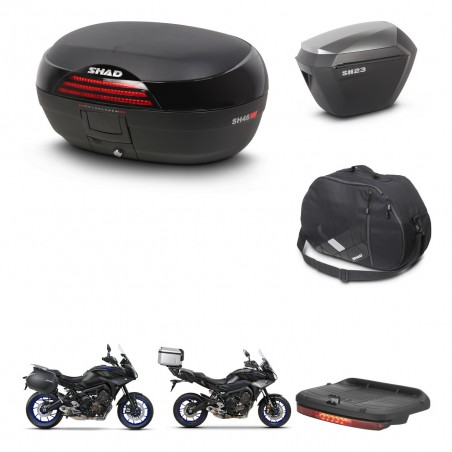 SHAD Maletas sh23 alu + soporte montaje baul SH46 accesorios 45 L KIT-463609