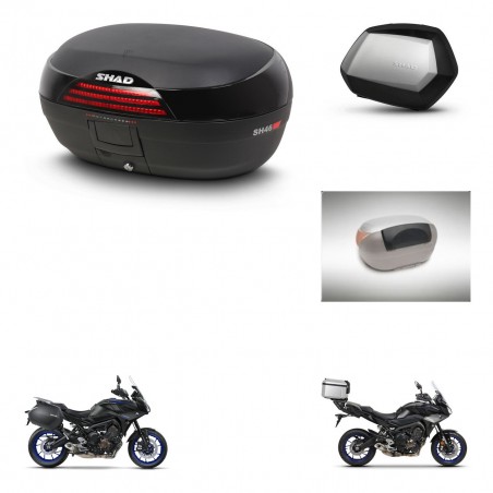 SHAD Maletas SH35 PREMIUM + soporte montaje baul SH46 accesorios 45 L KIT-463613
