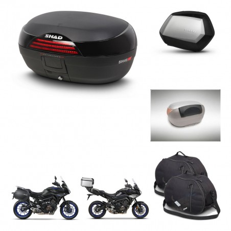 SHAD Maletas SH35 PREMIUM + soporte montaje baul SH46 accesorios 45 L KIT-463614