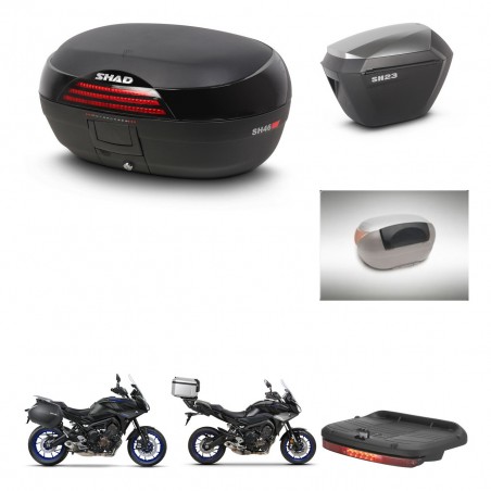 SHAD Maletas sh23 alu + soporte montaje baul SH46 accesorios 45 L KIT-463621