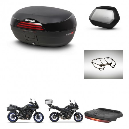 SHAD Maletas SH35 PREMIUM + soporte montaje baul SH46 accesorios 45 L KIT-463643