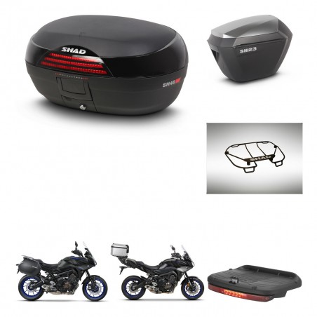 SHAD Maletas sh23 alu + soporte montaje baul SH46 accesorios 45 L KIT-463645