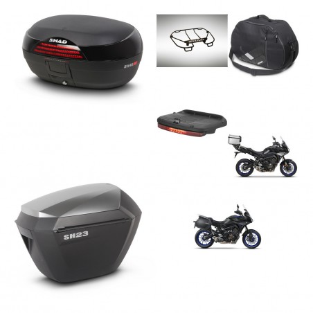 SHAD Maletas sh23 alu + soporte montaje baul SH46 accesorios 45 L KIT-463657