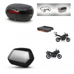 SHAD Maletas SH35 PREMIUM + soporte montaje baul SH46 accesorios 45 L KIT-463667