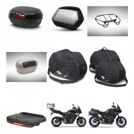 SHAD Maletas SH35 PREMIUM + soporte montaje baul SH46 accesorios 45 L KIT-463680