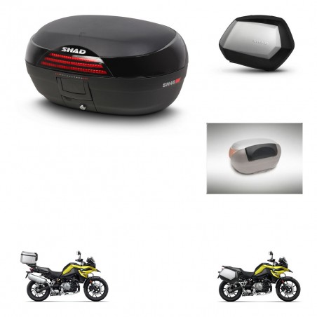 SHAD Maletas SH35 PREMIUM + soporte montaje baul SH46 accesorios 45 L KIT-463709