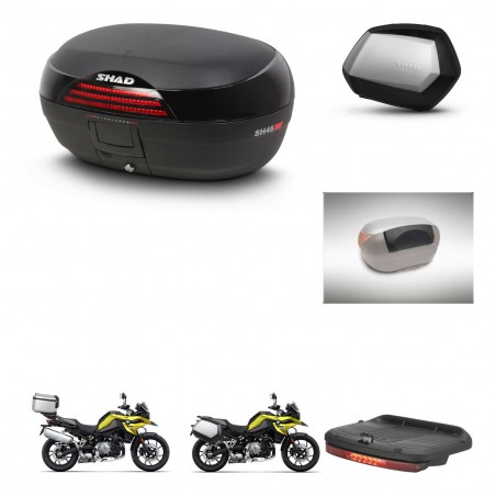 SHAD Maletas SH35 PREMIUM + soporte montaje baul SH46 accesorios 45 L KIT-463715