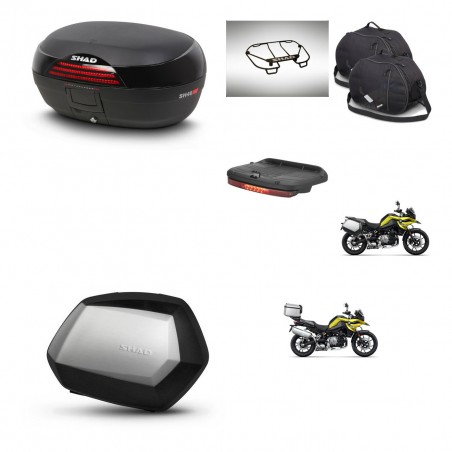 SHAD SH35 PREMIUM suitcases + mounting bracket SH46 trunk accessories 45 L KIT-463740